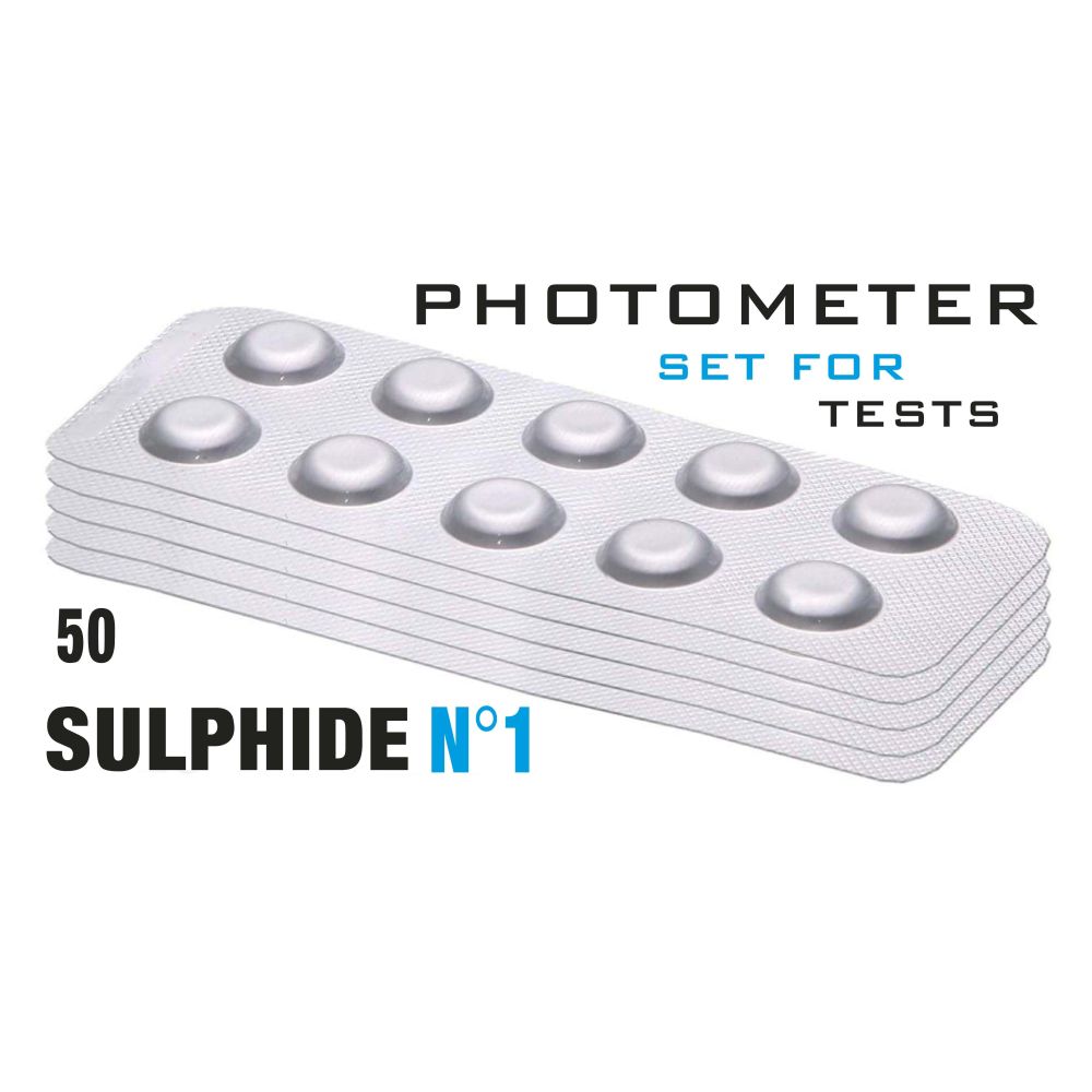 Изображение Таб. Sulphide 1 (Сульфіди, 0.04-0.50 мг/л) 50 піг/уп. (10 піг/шт) Photometer/Corporator