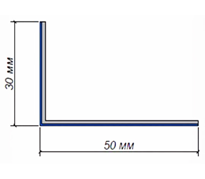 Изображение Куточок з ПВХ покриттям 0.05х0.03 (2м) зовнішній