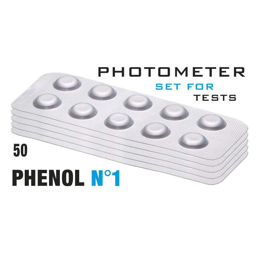 Изображение Таб. Phenol 1 (Фенол, 0-5 мг/л) 50 піг/уп. (10 піг/шт) PrimerLab