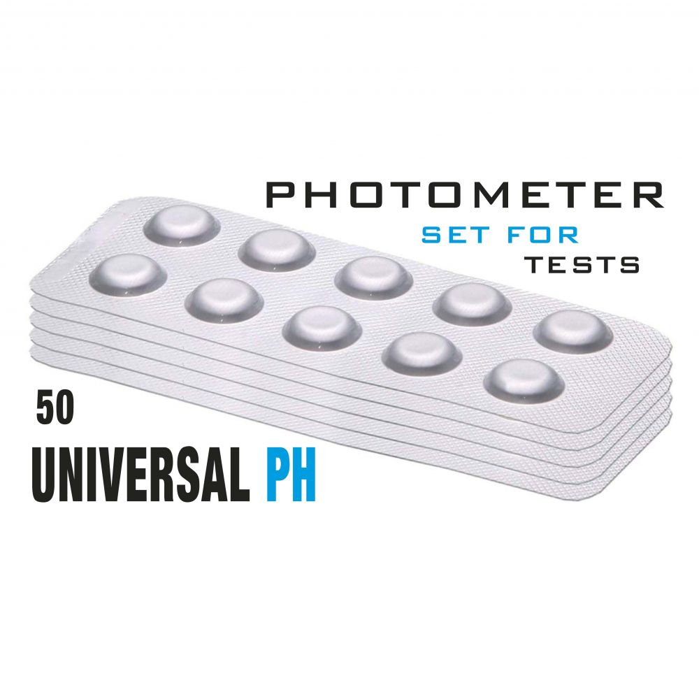 Изображение Таб. Universal pH (pH-Універсал, 5 - 11 мл/л) 50 піг/уп. (10таб/шт) Photometer/Comporator