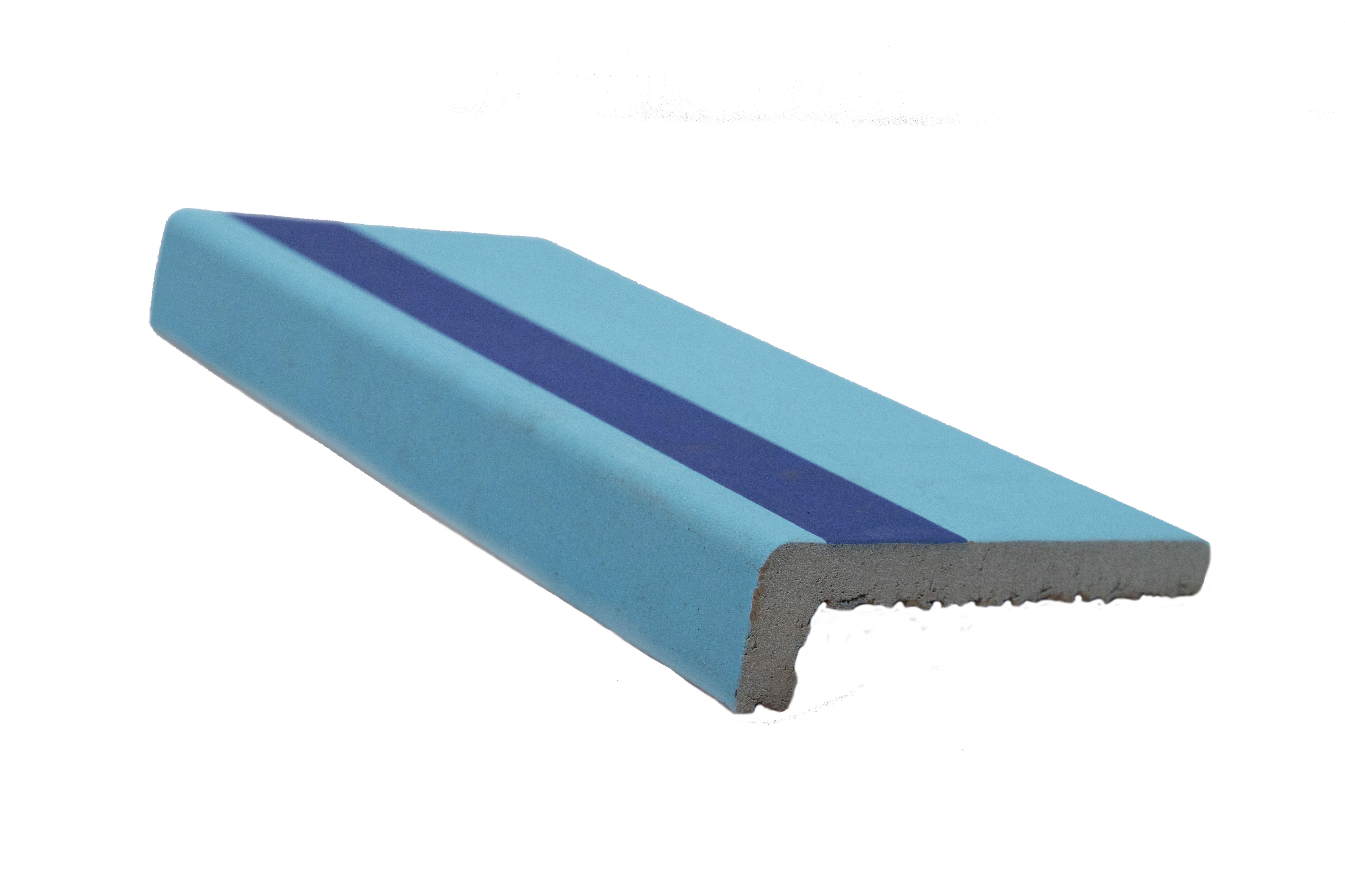 Изображение Кутовий елемент для сходинок 12х24.5х3 см (блакитний/т.синій) антисліп м'який