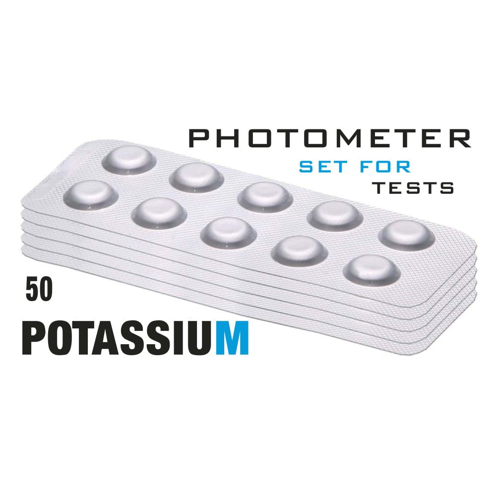 Изображение Таб. Potassium (Калій, 0.8 - 12.0 мг/л) 50 піг/уп. (10 піг/шт) Photometer/Corporator