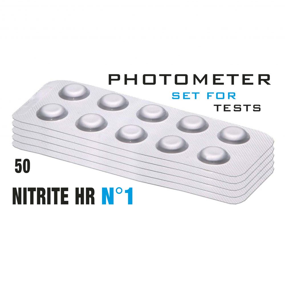 Изображение Таб. Nitrite HR 1 (Нітрити, 0 - 1500 мг/л) (50 піг/уп.) (10 піг/шт) PrimerLab