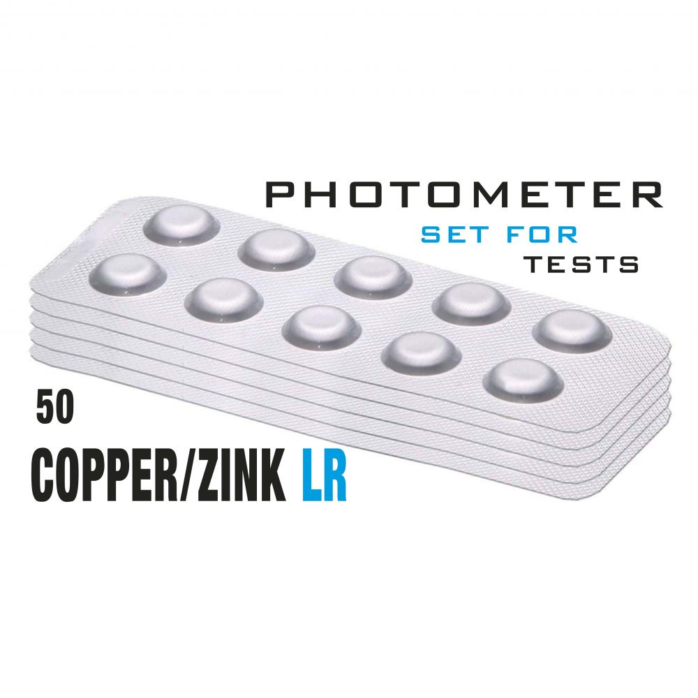 Изображение Таб. Copper/Zinc LR (Мідь/Цинк 0 - 1мг/л) (50 таб/уп.) (10таб/шт) Photometer/Comporator